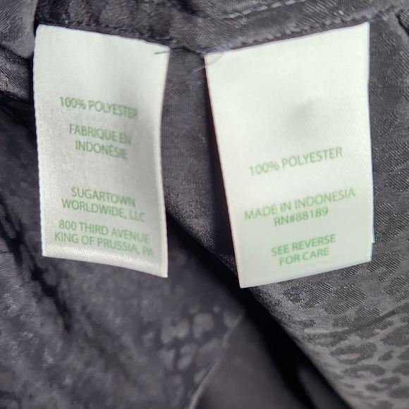 Lilly Pulitzer Hensley Top Blouse Leopard Jacquard Small Black Whimsigoth NWT - Picture 5 of 10